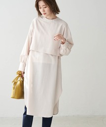 【WEB限定】【2WAY】レイヤード風シャツワンピース