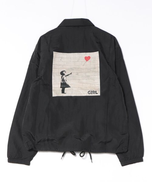 ＪＵＧＬＡＮＳ（ユグランス）の「BRANDALISED　Banksy BALLOON GIRL コーチジャケット（その他アウター・メンズ・ライトベージュ/ブラック・L/M/XL）」の3枚目の写真