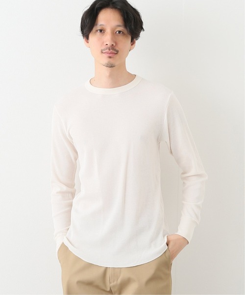HANES(ヘインズ)の「【Hanes/ヘインズ】 クルーネックロングスリーブTシャツ(Tシャツ/カットソー・メンズ・ホワイト/ブラック/グレー・MEDIUM/LARGE)」の4枚目の写真