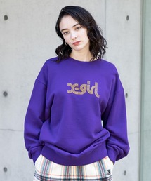 X-girl | RHINESTONE LOGO CREW SWEAT TOP(スウェット)