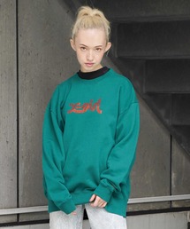 X-girl | RHINESTONE LOGO CREW SWEAT TOP(スウェット)