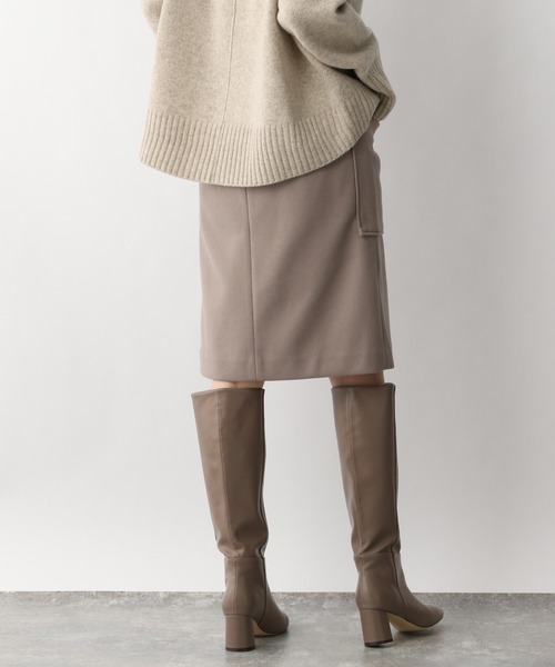 A part by（アパートバイ）の「ウーリーテックミニスカート　237128（スカート・レディース・アイボリー/ブラック/ベージュ系その他・MEDIUM/LARGE）」の12枚目の写真