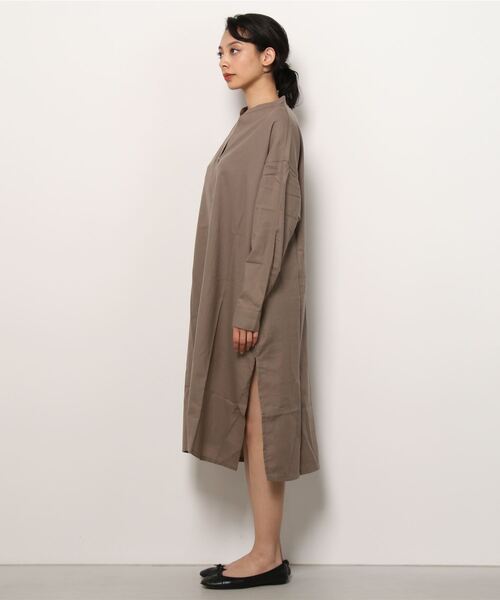 NAVY(ネイビー)の「NAVY ネイビー USAコットン シャツワンピース(ワンピース・レディース・ネイビー/グレー/ブラウン・フリー)」の4枚目の写真