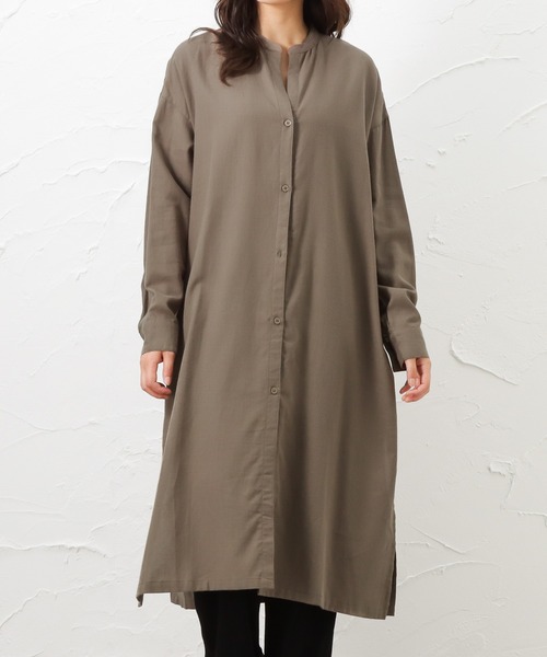 NAVY(ネイビー)の「NAVY ネイビー USAコットン シャツワンピース(ワンピース・レディース・ネイビー/グレー/ブラウン・フリー)」の7枚目の写真