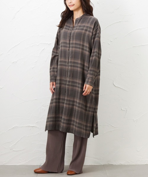 NAVY(ネイビー)の「NAVY ネイビー USAコットン シャツワンピース(ワンピース・レディース・ネイビー/グレー/ブラウン・フリー)」の8枚目の写真