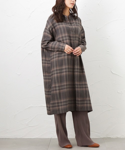 NAVY(ネイビー)の「NAVY ネイビー USAコットン シャツワンピース(ワンピース・レディース・ネイビー/グレー/ブラウン・フリー)」の9枚目の写真