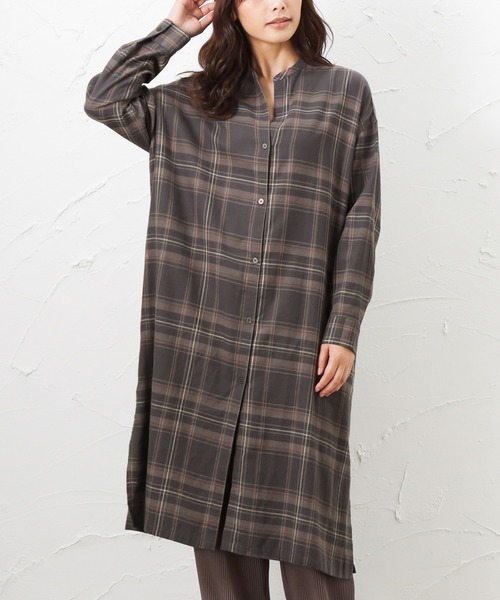 NAVY(ネイビー)の「NAVY ネイビー USAコットン シャツワンピース(ワンピース・レディース・ネイビー/グレー/ブラウン・フリー)」の18枚目の写真