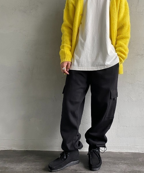 JEANS FACTORY （ジーンズファクトリー）の「[PRO5/プロファイブ] ヘビーフリース スウェットカーゴパンツ（スウェットパンツ・メンズ・ブラック/グレー・S/M）」の20枚目の写真