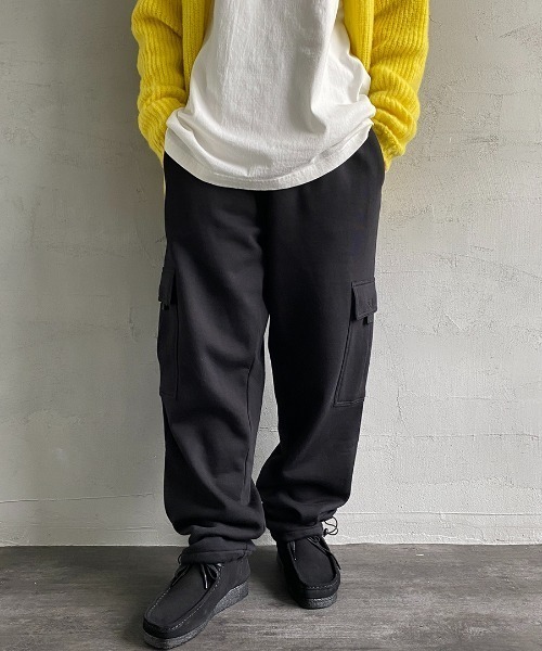 JEANS FACTORY （ジーンズファクトリー）の「[PRO5/プロファイブ] ヘビーフリース スウェットカーゴパンツ（スウェットパンツ・メンズ・ブラック/グレー・S/M）」の17枚目の写真