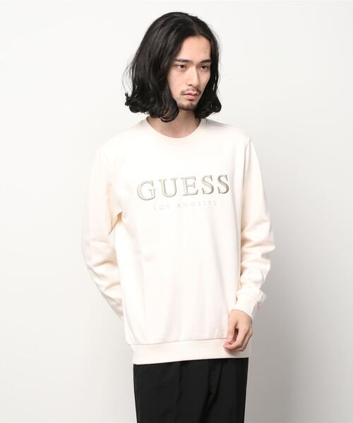 Guess(ゲス)の「Embroidery Logo Sweat(スウェット・メンズ・ブラック/ベージュ/グレー/コーラルピンク/ライトブルー・SMALL/MEDIUM/LARGE/X-LARGE)」の7枚目の写真