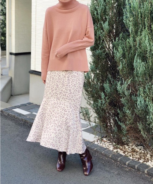 Banner Barrett（バナーバレット）の「【セットアップ対応】タートルネックニットトップス（ニット/セーター・レディース・オフホワイト/オリーブ/ライトピンク/ブラック/ベージュ/サックスブルー・38）」の22枚目の写真