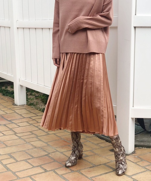 Banner Barrett（バナーバレット）の「【セットアップ対応】タートルネックニットトップス（ニット/セーター・レディース・オフホワイト/オリーブ/ライトピンク/ブラック/ベージュ/サックスブルー・38）」の19枚目の写真