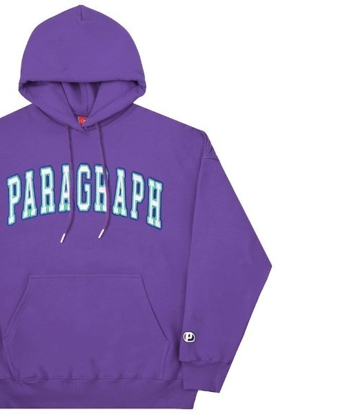 Paragraph（パラグラフ）の「A'GEM/9 × .kom『paragraph/パラグラフ』カレッジ アーチロゴ プルオーバーパーカー（パーカー・メンズ・チャコールグレー/ライトグレー/ブラック/パープル/オレンジ/グリーン/ライトイエロー・FREE）」の5枚目の写真