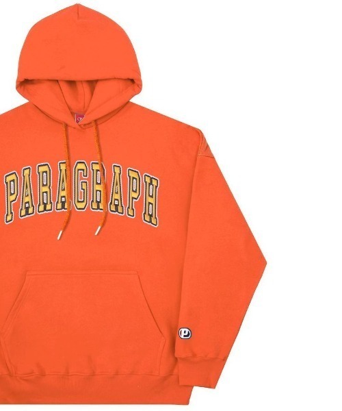 Paragraph（パラグラフ）の「A'GEM/9 × .kom『paragraph/パラグラフ』カレッジ アーチロゴ プルオーバーパーカー（パーカー・メンズ・チャコールグレー/ライトグレー/ブラック/パープル/オレンジ/グリーン/ライトイエロー・FREE）」の7枚目の写真