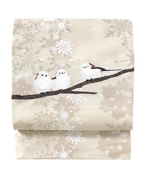 kimonomachi(キモノマチ)の「京袋帯 単品 ポリエステル KIMONOMACHI オリジナル 袋名古屋帯(和装小物・レディース・ダークオリーブ/アイボリー/グレー系その他/ブラック系その他/ダークグレー/ベージュ系その他/パープル系その他/ブラック×ホワイト/ブラウン系その他/ブルーグリーン/レッド/オフホワイト/ブラック/アッシュグレー/ライトベージュ/ブラック×グレー/ダークブラック・ONE SIZE)」の13枚目の写真