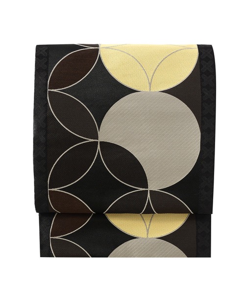 kimonomachi(キモノマチ)の「京袋帯 単品 ポリエステル KIMONOMACHI オリジナル 袋名古屋帯(和装小物・レディース・ダークオリーブ/アイボリー/グレー系その他/ブラック系その他/ダークグレー/ベージュ系その他/パープル系その他/ブラック×ホワイト/ブラウン系その他/ブルーグリーン/レッド/オフホワイト/ブラック/アッシュグレー/ライトベージュ/ブラック×グレー/ダークブラック・ONE SIZE)」の4枚目の写真