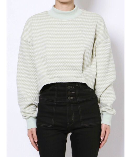 EMODA（エモダ）の「ウェーブタックショートプルオーバー（Tシャツ/カットソー・レディース・ホワイト/ブラック/その他・FREE）」の12枚目の写真