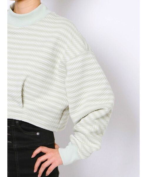 EMODA（エモダ）の「ウェーブタックショートプルオーバー（Tシャツ/カットソー・レディース・ホワイト/ブラック/その他・FREE）」の16枚目の写真