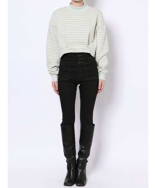 EMODA（エモダ）の「ウェーブタックショートプルオーバー（Tシャツ/カットソー・レディース・ホワイト/ブラック/その他・FREE）」の18枚目の写真