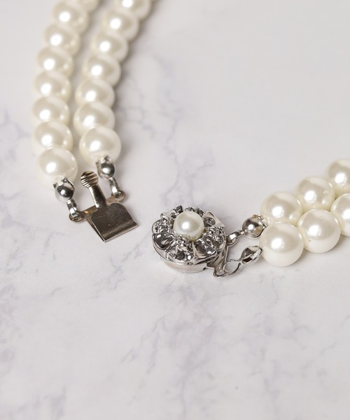 Mag.（マグ）の「【18inch】8mmWガラスパールネックレス（ネックレス・レディース・ホワイト/グレー・FREE）」の5枚目の写真