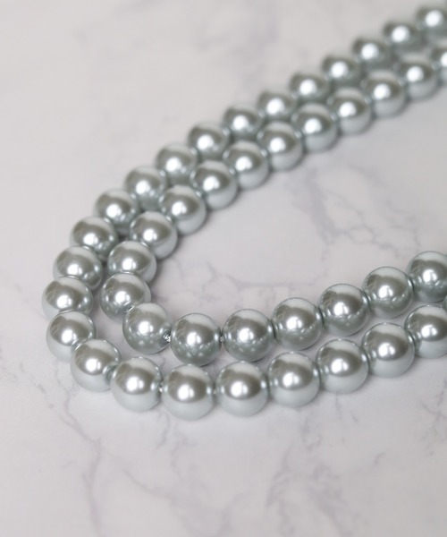 Mag.（マグ）の「【18inch】8mmWガラスパールネックレス（ネックレス・レディース・ホワイト/グレー・FREE）」の6枚目の写真
