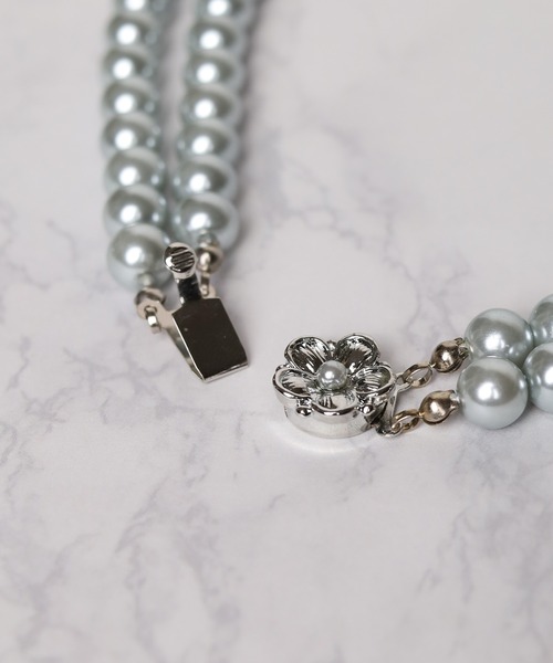 Mag.（マグ）の「【18inch】8mmWガラスパールネックレス（ネックレス・レディース・ホワイト/グレー・FREE）」の9枚目の写真