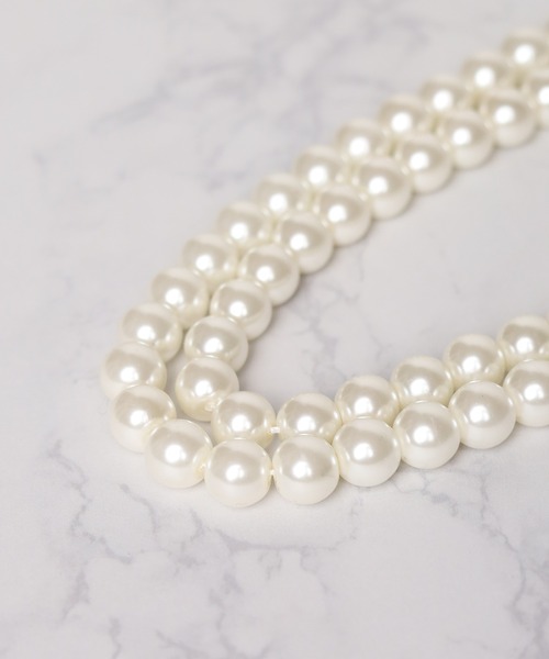 Mag.（マグ）の「【18inch】8mmWガラスパールネックレス（ネックレス・レディース・ホワイト/グレー・FREE）」の10枚目の写真