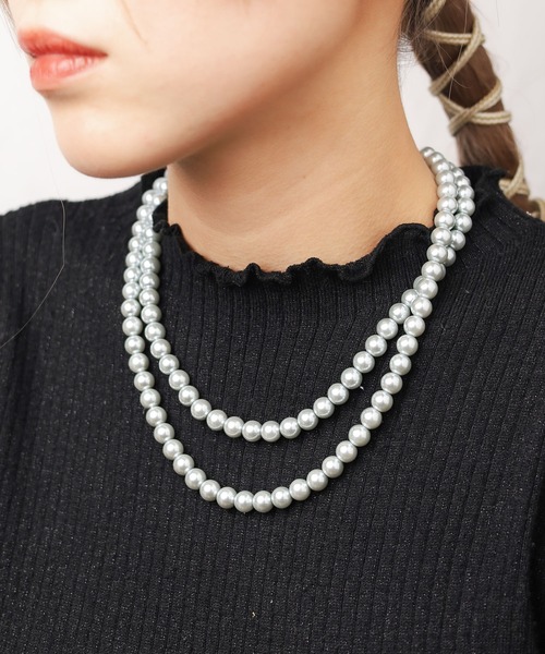 Mag.（マグ）の「【18inch】8mmWガラスパールネックレス（ネックレス・レディース・ホワイト/グレー・FREE）」の13枚目の写真