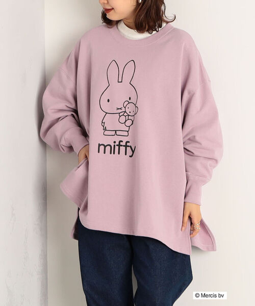 FREDY&GLOSTER（フレディアンドグロスター）の「【sportswear/スポーツウェア】miffy sweat/ミッフィースウェット（スウェット・レディース・ブラウン/アイボリー/ライトパープル・FREE）」の3枚目の写真