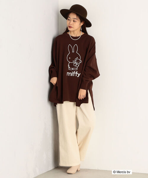 FREDY&GLOSTER（フレディアンドグロスター）の「【sportswear/スポーツウェア】miffy sweat/ミッフィースウェット（スウェット・レディース・ブラウン/アイボリー/ライトパープル・FREE）」の8枚目の写真