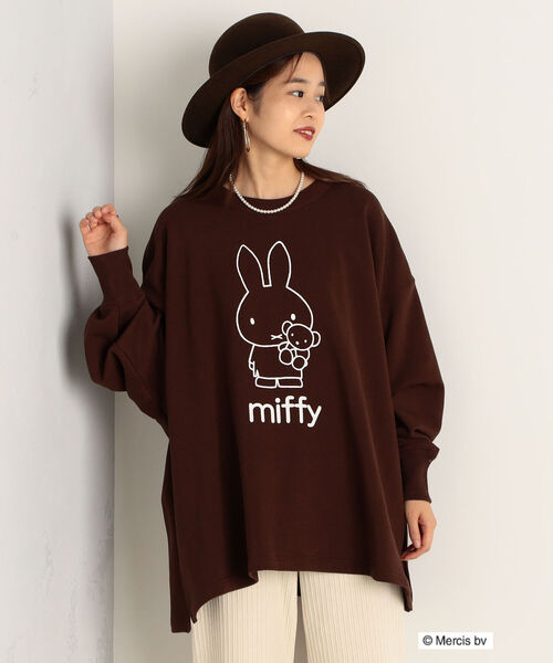 FREDY&GLOSTER（フレディアンドグロスター）の「【sportswear/スポーツウェア】miffy sweat/ミッフィースウェット（スウェット・レディース・ブラウン/アイボリー/ライトパープル・FREE）」の9枚目の写真