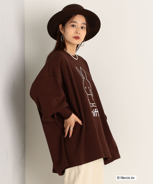 FREDY&GLOSTER（フレディアンドグロスター）の「【sportswear/スポーツウェア】miffy sweat/ミッフィースウェット（スウェット・レディース・ブラウン/アイボリー/ライトパープル・FREE）」の10枚目の写真