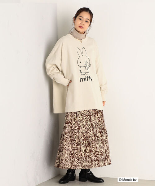 FREDY&GLOSTER（フレディアンドグロスター）の「【sportswear/スポーツウェア】miffy sweat/ミッフィースウェット（スウェット・レディース・ブラウン/アイボリー/ライトパープル・FREE）」の12枚目の写真