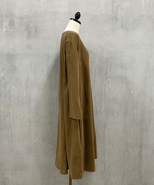 BEARDSLEY（ビアズリー）の「製品染めで発色の綺麗なシャツコールオーバーダイテントワンピース（ワンピース・レディース・レッド/キャメル・1/0）」の14枚目の写真