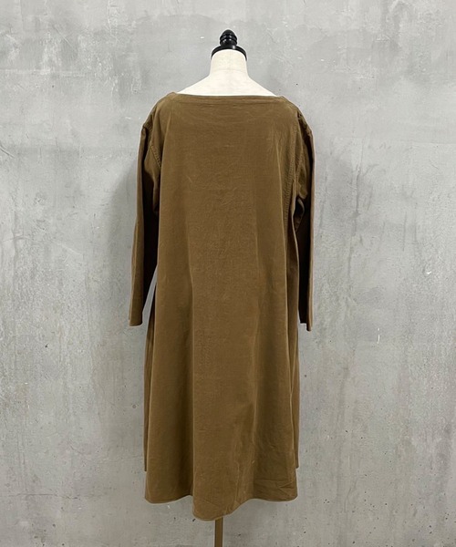 BEARDSLEY（ビアズリー）の「製品染めで発色の綺麗なシャツコールオーバーダイテントワンピース（ワンピース・レディース・レッド/キャメル・1/0）」の9枚目の写真