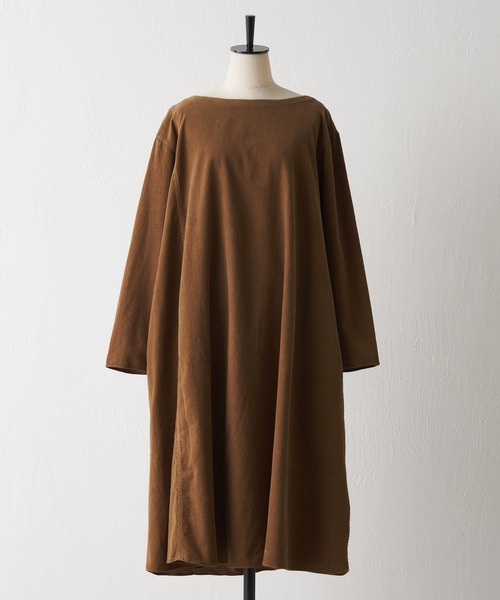 BEARDSLEY（ビアズリー）の「製品染めで発色の綺麗なシャツコールオーバーダイテントワンピース（ワンピース・レディース・レッド/キャメル・1/0）」の21枚目の写真