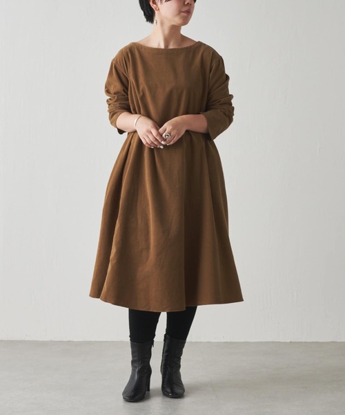 BEARDSLEY（ビアズリー）の「製品染めで発色の綺麗なシャツコールオーバーダイテントワンピース（ワンピース・レディース・レッド/キャメル・1/0）」の20枚目の写真