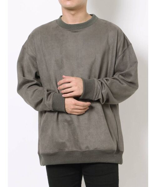 COTORICA（コトリカ）の「スエードポンチプルオーバー（Tシャツ/カットソー・メンズ・ブラック/グレー/モカ・MEDIUM/LARGE）」の2枚目の写真