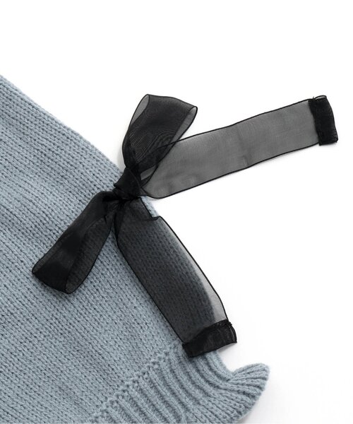 algy（アルジー）の「ニットワンピ＆ファーポシェットセット（ワンピース・キッズ・ミント/ブラック/サックスブルー・XX-SMALL/SMALL/MEDIUM/X-SMALL）」の6枚目の写真