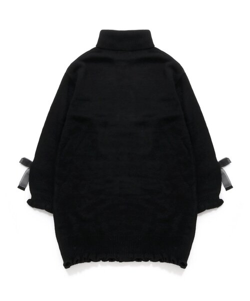 algy（アルジー）の「ニットワンピ＆ファーポシェットセット（ワンピース・キッズ・ミント/ブラック/サックスブルー・XX-SMALL/SMALL/MEDIUM/X-SMALL）」の5枚目の写真