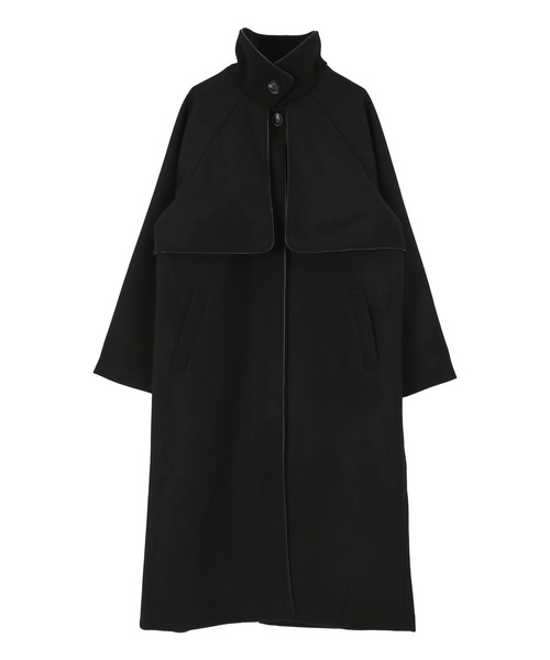 titivate（ティティベイト）の「ﾊﾟｲﾋﾟﾝｸﾞｽﾀﾝﾄﾞｶﾗｰﾛﾝｸﾞｺｰﾄ（ステンカラーコート・レディース・ブラック/オリーブ/アイボリー/モカ・M）」の11枚目の写真