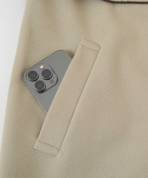 titivate（ティティベイト）の「ﾊﾟｲﾋﾟﾝｸﾞｽﾀﾝﾄﾞｶﾗｰﾛﾝｸﾞｺｰﾄ（ステンカラーコート・レディース・ブラック/オリーブ/アイボリー/モカ・M）」の13枚目の写真