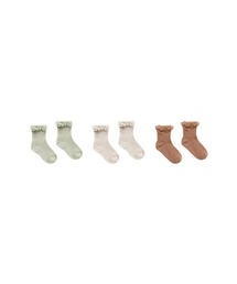 Rylee + Cru（ライリーアンドクルー）の「lace trim socks set of 3（ソックス/靴下・キッズ）」