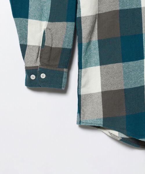 BEAMS（ビームス）の「BEAMS / スウェット フーディー イージー ネルシャツ（シャツ/ブラウス・メンズ・レッド/ブルー・SMALL/MEDIUM/X-LARGE/LARGE）」の7枚目の写真