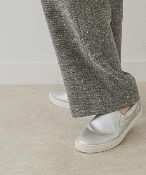 RODE SKO（ロデスコ）の「やわインソール付スリッポン（スニーカー・レディース・シルバー/ブラック・38/36/37）」の15枚目の写真