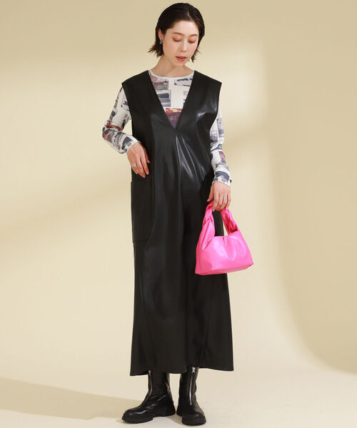 Ray BEAMS(レイビームス)の「Ray BEAMS / ツイスト ハンドル バッグ(トートバッグ・レディース・ダークブラウン/ピンク/グリーン系その他2・ONE SIZE)」の4枚目の写真