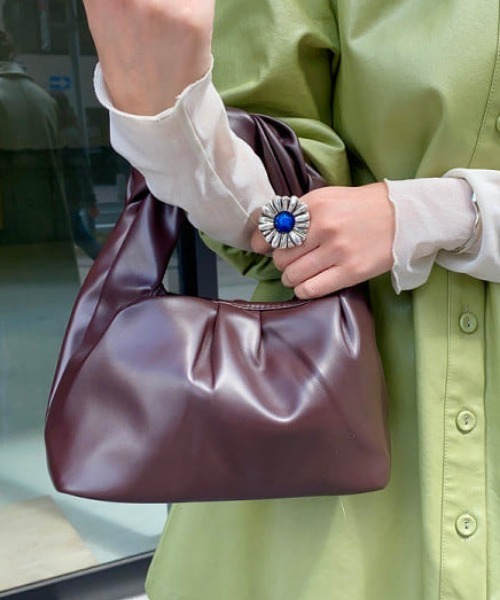 Ray BEAMS(レイビームス)の「Ray BEAMS / ツイスト ハンドル バッグ(トートバッグ・レディース・ダークブラウン/ピンク/グリーン系その他2・ONE SIZE)」の2枚目の写真