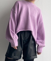 w closet | ショート丈ニットプルオーバー(ニット/セーター)