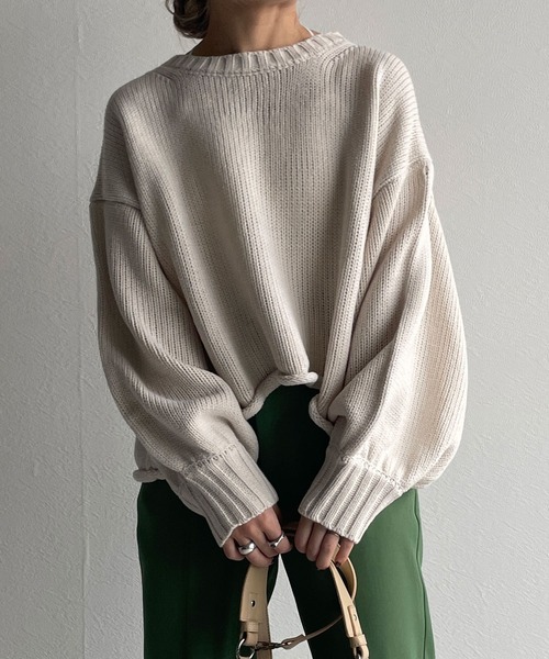 w closet(ダブルクローゼット)の「ショート丈ニットプルオーバー(ニット/セーター・レディース・ライム/グリーン/アイボリー/ラベンダー・FREE)」の11枚目の写真