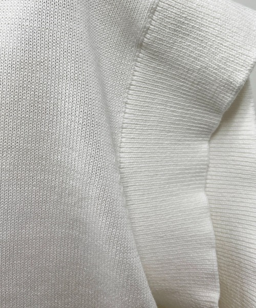 Thomas magpie（トーマスマグパイ）の「【THOMAS MAGPIE】2プライプレーンニット（ニット/セーター・レディース・ホワイト/グリーン・M）」の13枚目の写真